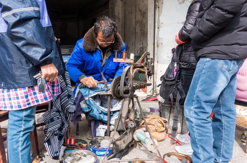 Cobbler in Rural China