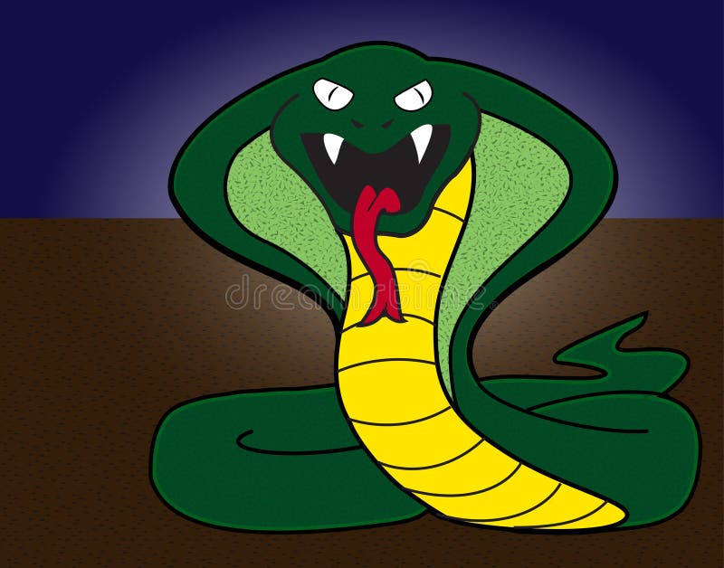 Cobra Snake Cartoon Illustration Stock Vector - Illustration of snake