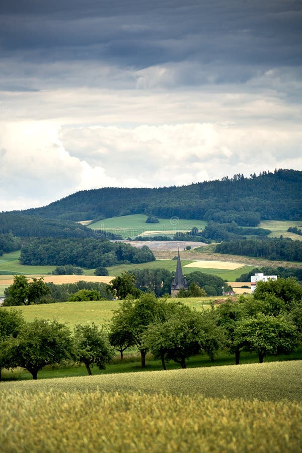 Coburg lansdscape κοντά σε αγροτικό στοκ εικόνα
