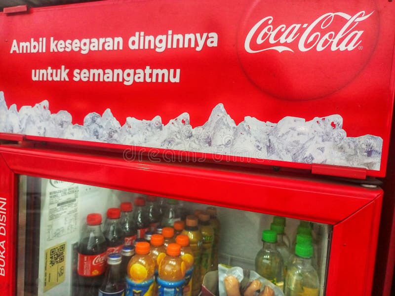 Frozen coca cola machine