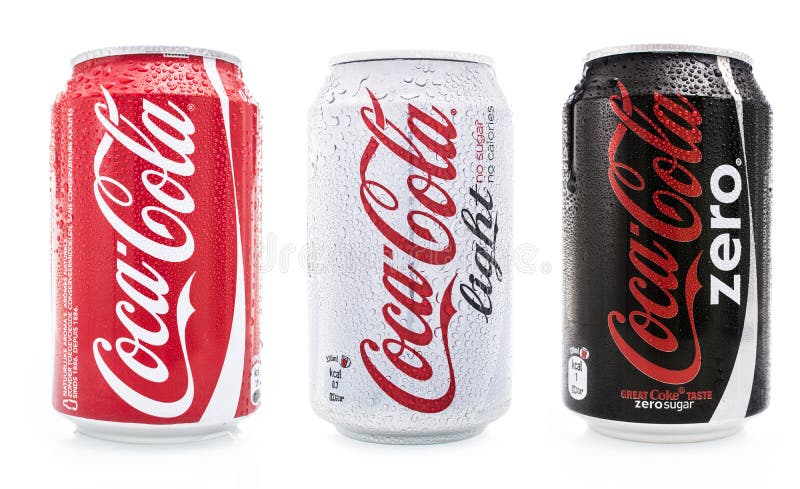 Coca - colaljus, noll och det normala arkivbild