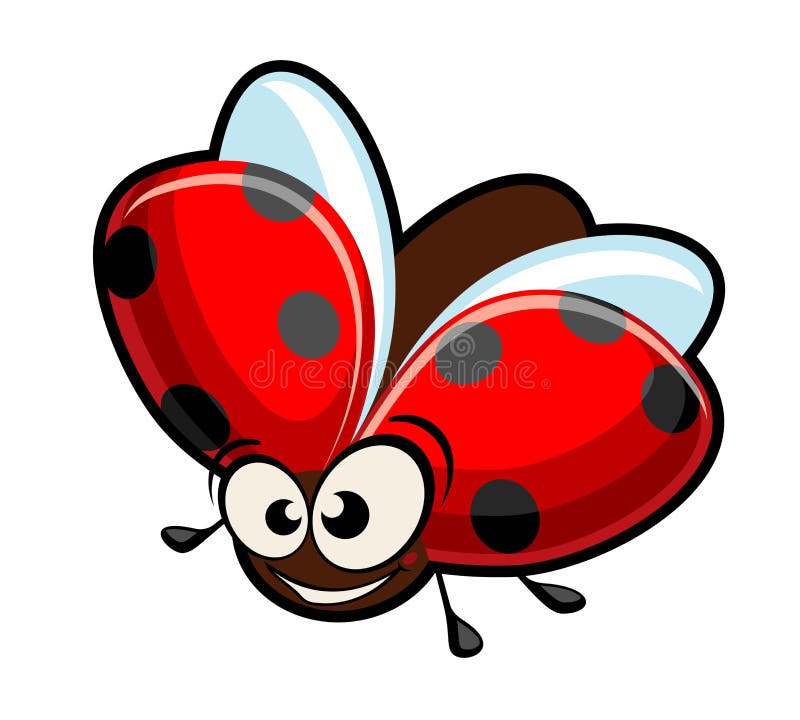 Coccinelle drôle de dessin animé illustration stock Coccinelle drôle de dessin animé illustration stock