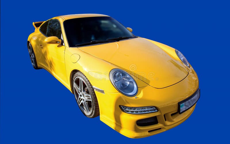 Coche de deportes amarillo ilustración del vector Coche de deportes amarillo ilustración del vector
