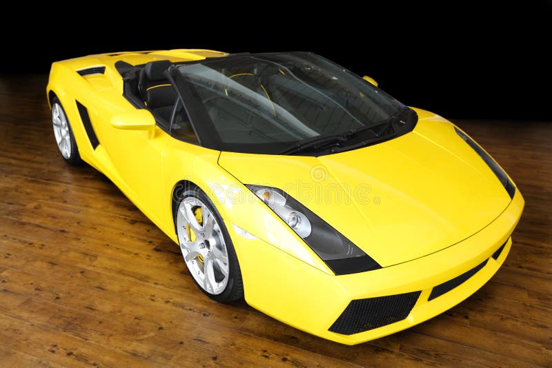 Yellow dream super sports car. Lamborghini. Yellow dream super sports car. Lamborghini.
