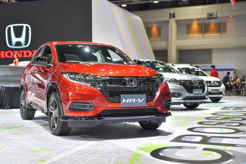 Coche de Honda HR-V en la exhibición en la 35ta Tailandia Mot internacional imagen de archivo libre de regalías Coche de Honda HR-V en la exhibición en la 35ta Tailandia Mot internacional imagen de archivo libre de regalías