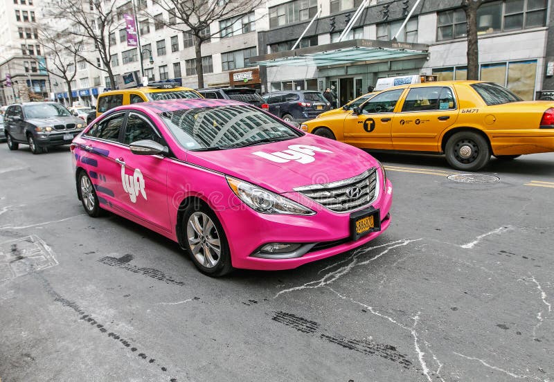 Coche de Lyft foto de archivo Coche de Lyft foto de archivo