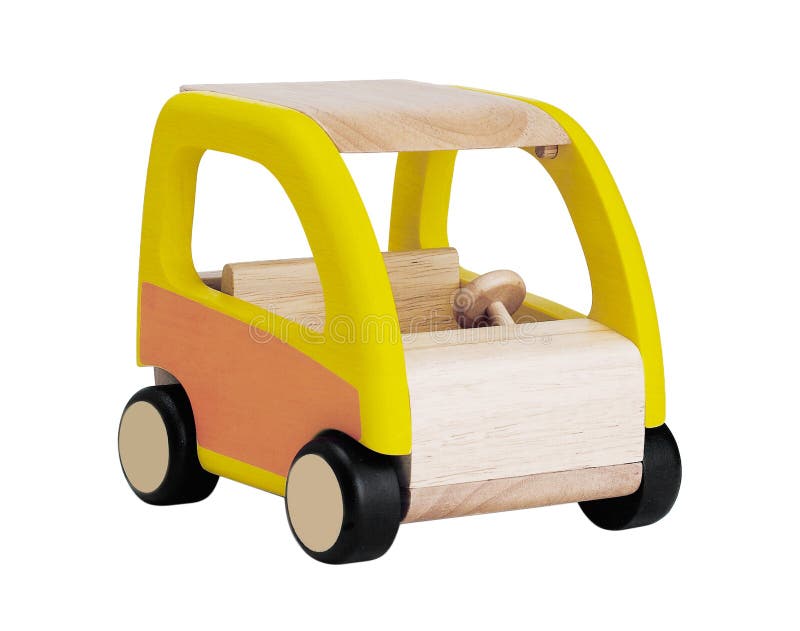 Coche de madera del juguete fotografía de archivo Coche de madera del juguete fotografía de archivo