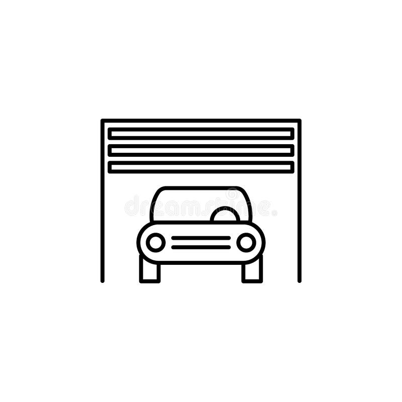Coche, interior, icono del esquema del garaje Puede ser utilizado para la web, logotipo, app móvil, UI, UX libre illustration Coche, interior, icono del esquema del garaje Puede ser utilizado para la web, logotipo, app móvil, UI, UX libre illustration