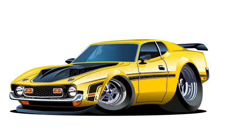 Coche retro de la historieta libre illustration Coche retro de la historieta libre illustration