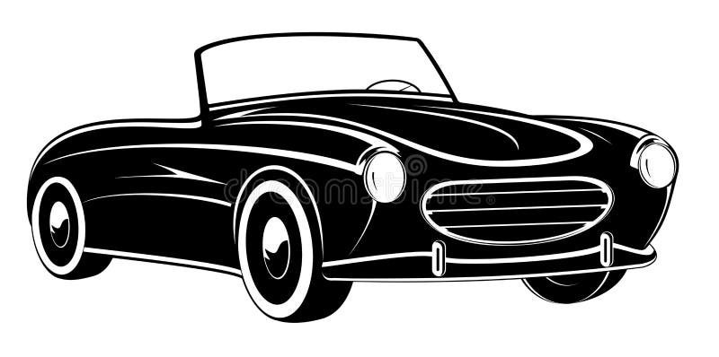 Coche retro Coche de la vendimia Deporte car ilustración del vector Coche retro Coche de la vendimia Deporte car ilustración del vector
