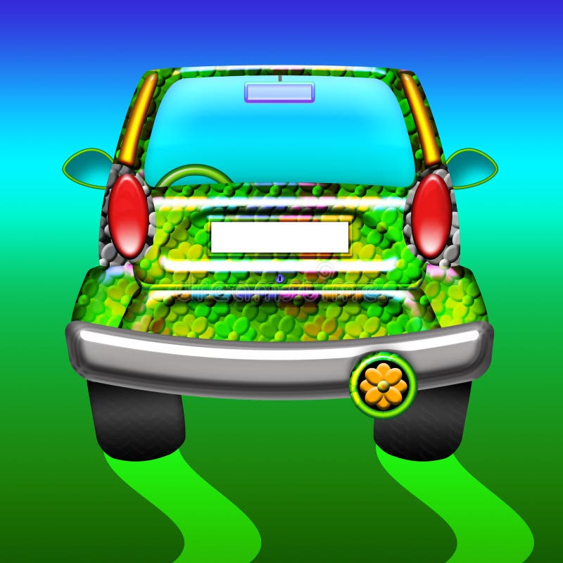 Coche verde stock de ilustración Coche verde stock de ilustración