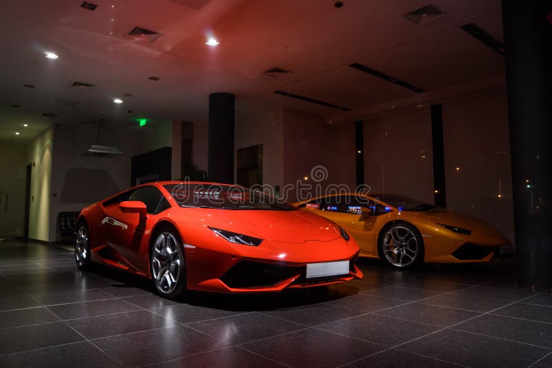 Lamborghini cars in showroom for sale. Lamborghini cars in showroom for sale