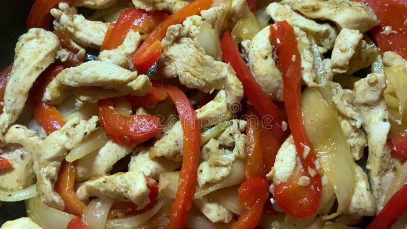 Cocina de pollo fajitas mexicana