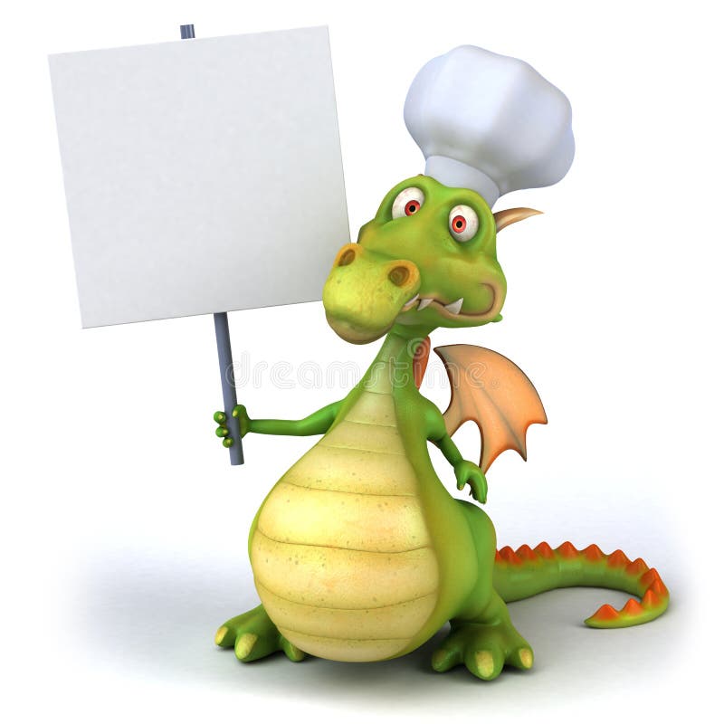 Cocinero del dragón ilustración del vector Cocinero del dragón ilustración del vector