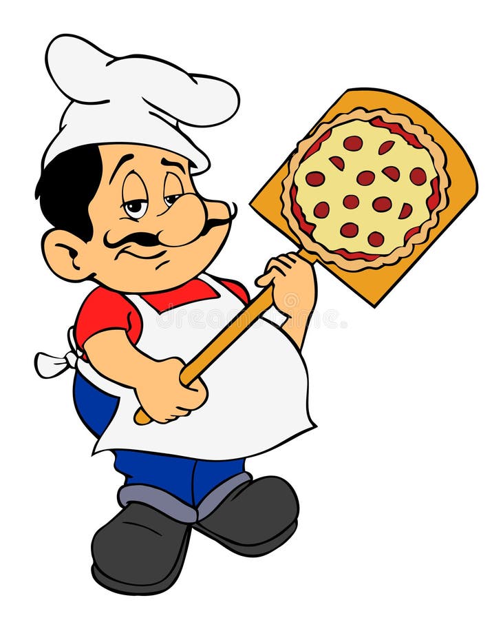Cocinero italiano de la pizza