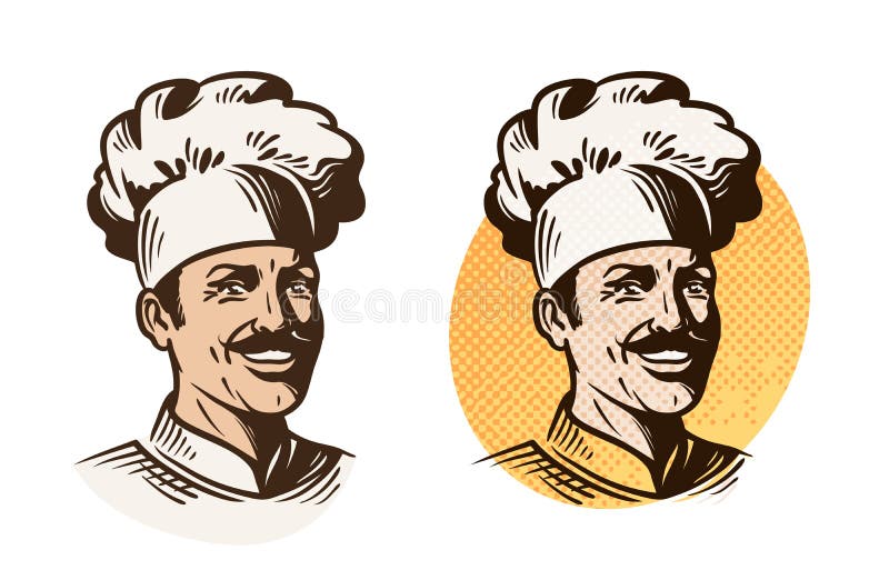 Cocinero, panadero, símbolo del cocinero Logotipo el cocinar, del restaurante o del café Ilustración del vector libre illustration Cocinero, panadero, símbolo del cocinero Logotipo el cocinar, del restaurante o del café Ilustración del vector libre illustration