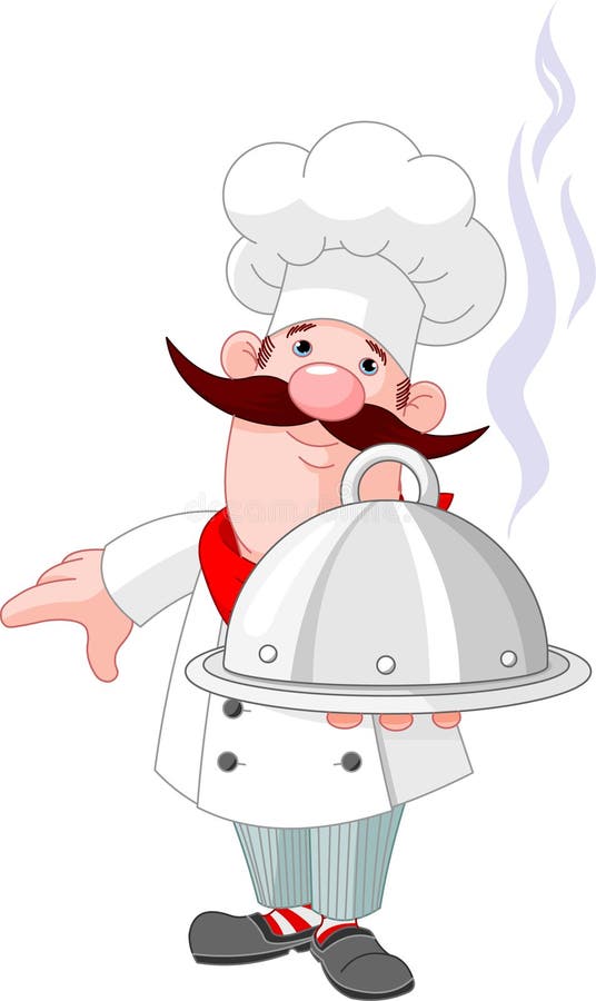 Cocinero y placa del cocinero libre illustration Cocinero y placa del cocinero libre illustration
