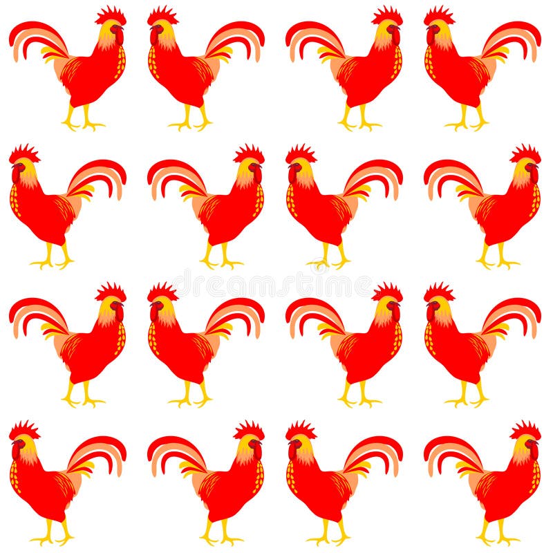 Cock, rooster. Bird isolated on white. Vector. vector illustration Cock, rooster. Bird isolated on white. Vector. vector illustration