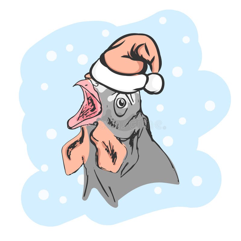 in the Santa hat royalty free illustration in the Santa hat royalty free illustration