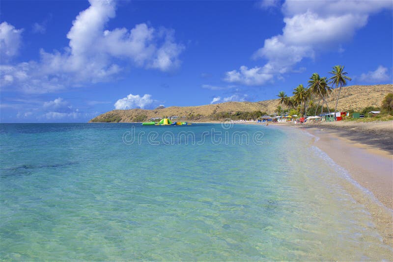 Cockleshell beach in St Kitts, Caribbean