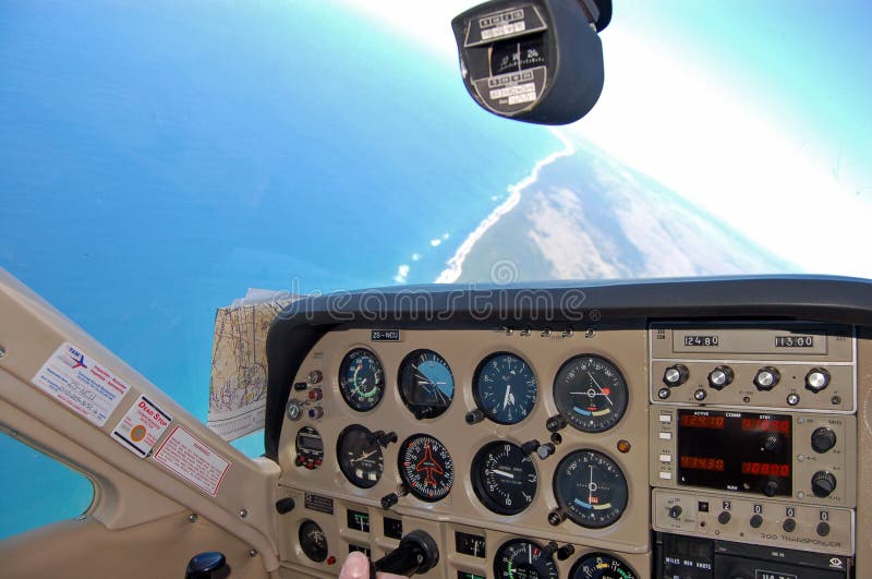 Cockpit of a cessna cardinal airplan royalty free stock images Cockpit of a cessna cardinal airplan royalty free stock images
