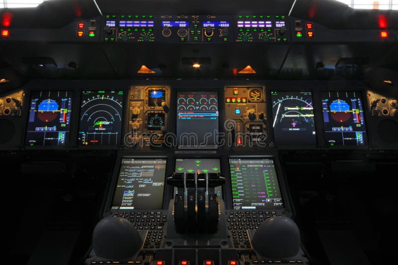Cockpit för flygbuss A380