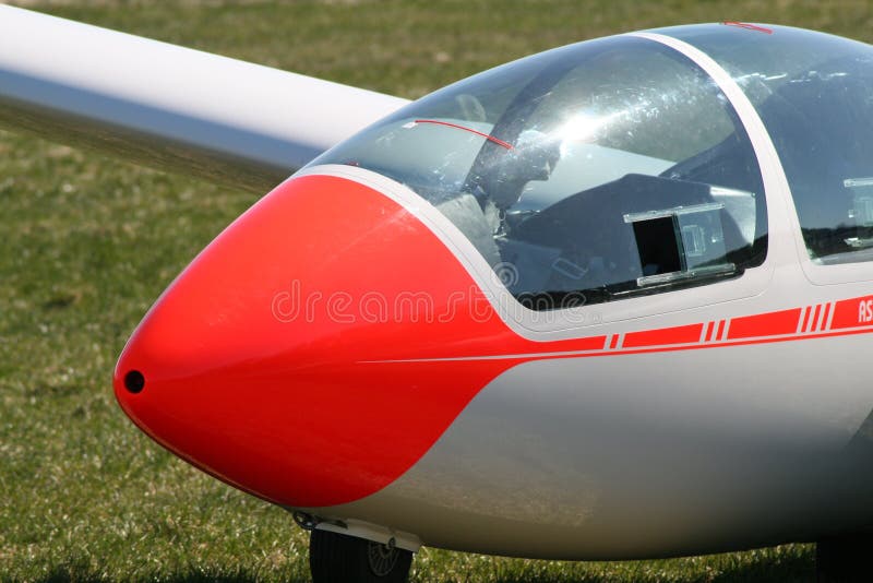 Cockpit of a glider stock image. Image of close, aerodynamic 16434003
