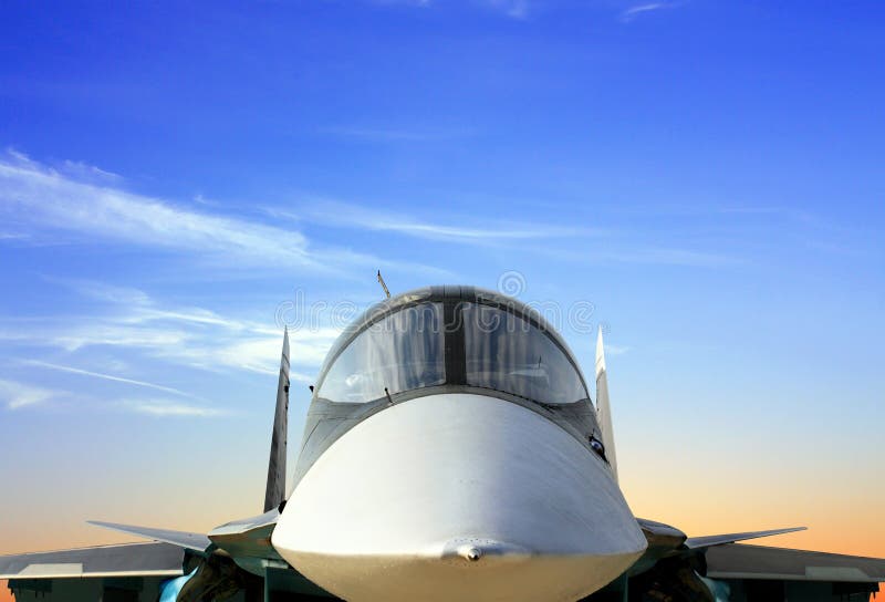 Cockpit of the military jet