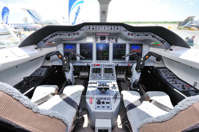 Cockpit of a plane at Singapore Airshow 2010