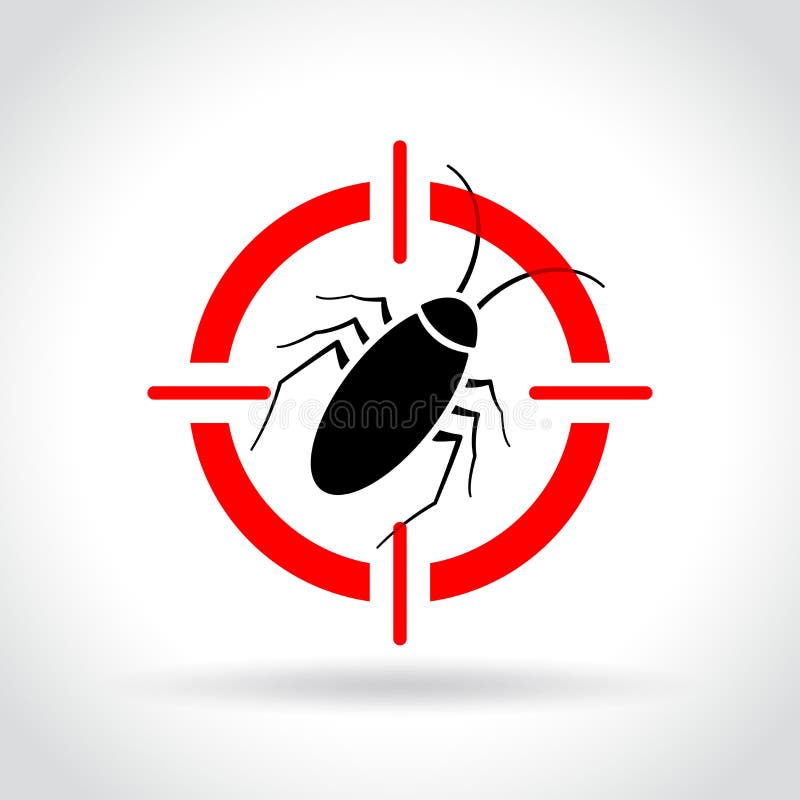 Cockroach target icon concept royalty free illustration