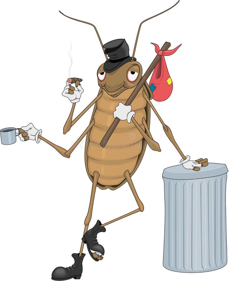 Cockroach Vector Cartoon Illustration.