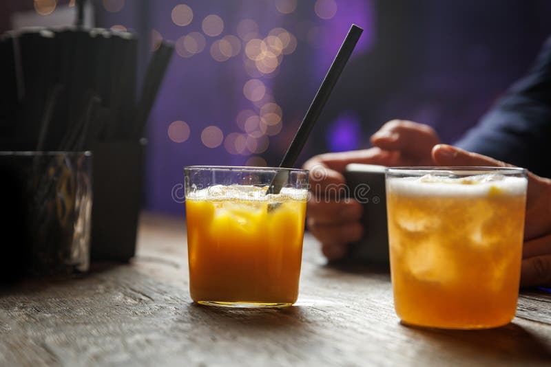 cocktail-on-a-bar-counter-in-a-pub-stock-photo-image-of-cold