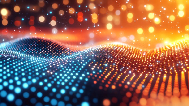 Cocktail Bartending Techniques Concept. The Concept of AI Healthcare Cybersecurity. Colorful Abstract Wave Pattern stock photography
