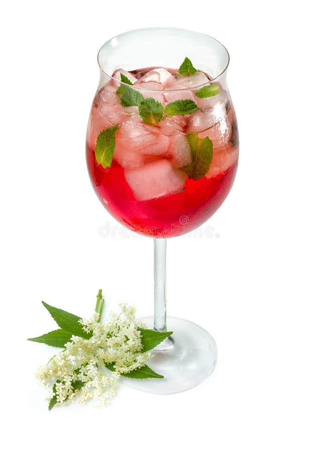 Cocktail with Campari on a White Backround Stock Photo Image of glass