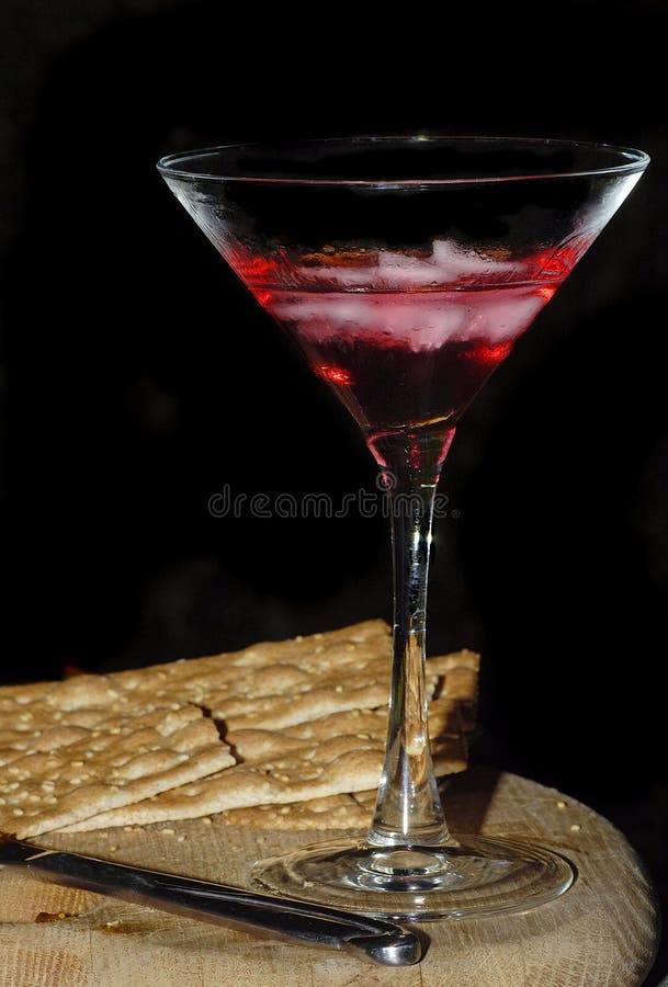 Cocktail and crackers stock photo. Image of drinking, laptop 264196