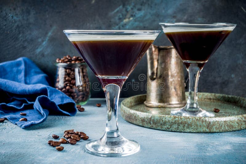 Cocktail de Martini do café fotos de stock royalty free Cocktail de Martini do café fotos de stock royalty free
