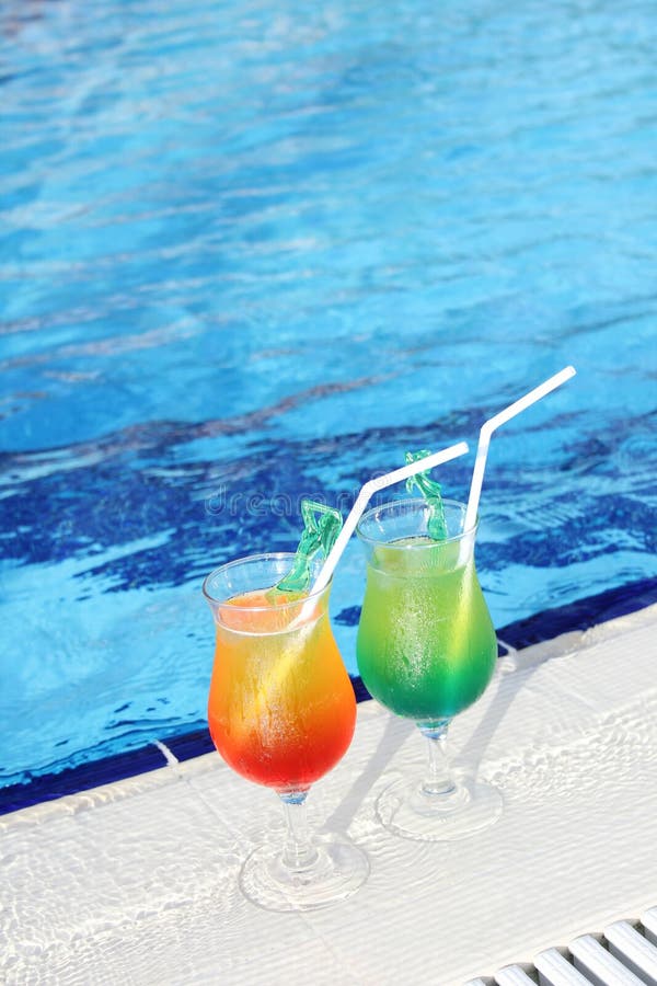 Cocktail Drinks Poolside stock photo. Image of parties 76550504