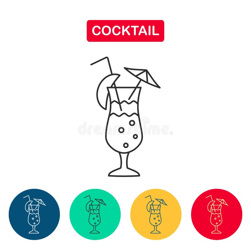 Cocktail glass with drink icons for menu, web and graphic design. royalty free illustration Cocktail glass with drink icons for menu, web and graphic design. royalty free illustration