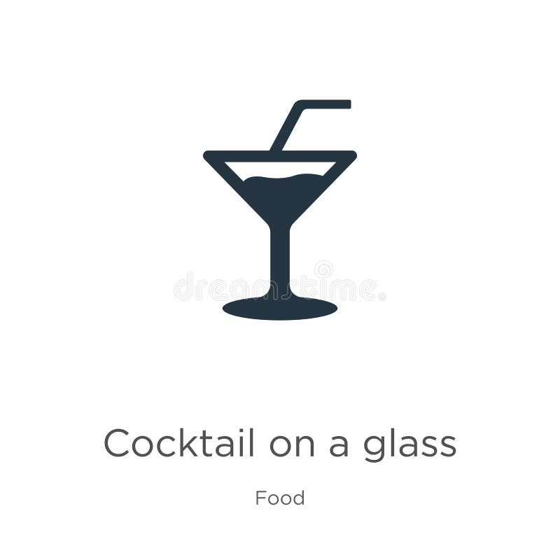 Cocktail on a glass icon vector. Trendy flat cocktail on a glass icon from food collection isolated on white background. Vector royalty free illustration Cocktail on a glass icon vector. Trendy flat cocktail on a glass icon from food collection isolated on white background. Vector royalty free illustration