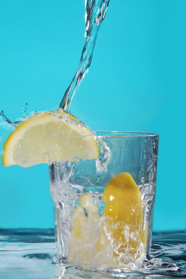 Cocktail with lemon stock images