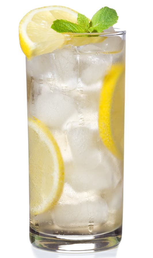 Cocktail with lemon and mint