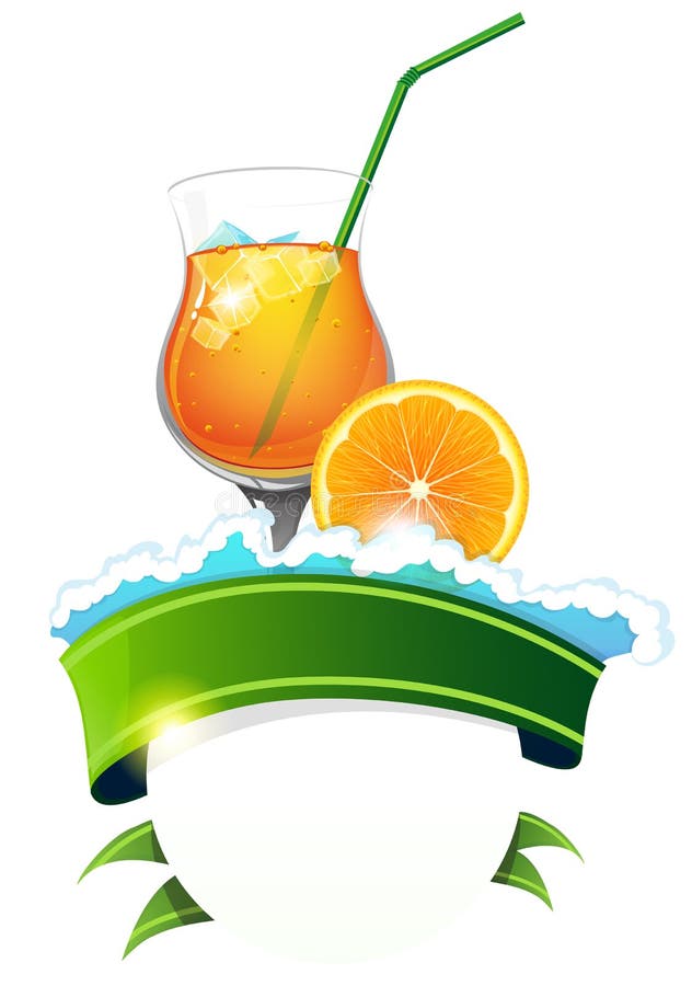 Cocktail mit Schleife lizenzfreie abbildung