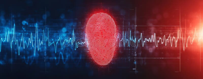 Cocktail Mixing Techniques. AI-Driven Healthcare Cybersecurity. Digital Fingerprint on Heartbeat Monitor Displaying royalty free stock image