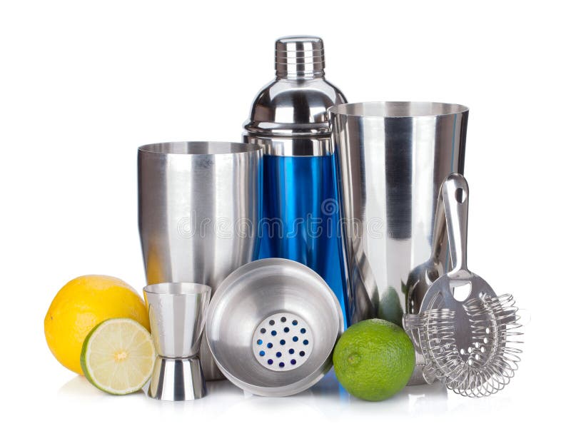 Cocktail Shaker, Strainer, Etc Stock Image Image of measuring
