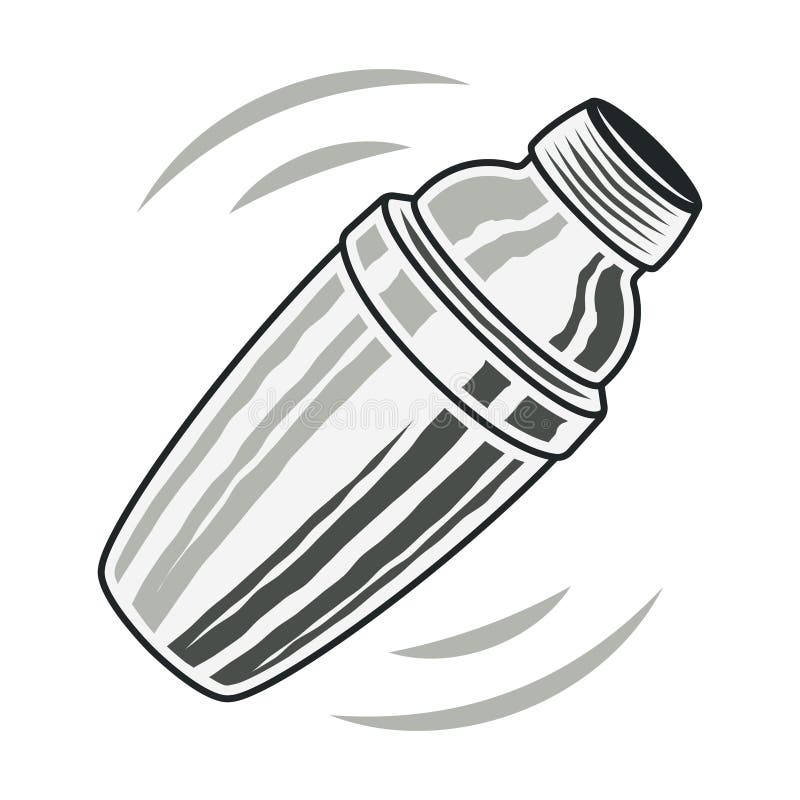 Cocktail Shaker Vector Vintage Isolated Object Stock Vector