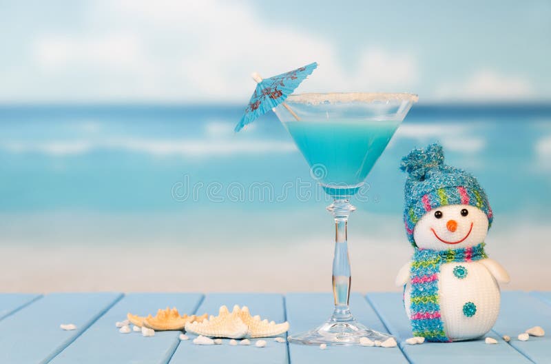 Cocktail, snowman and starfish