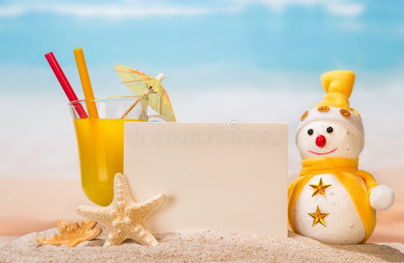 Cocktail, snowman and starfish
