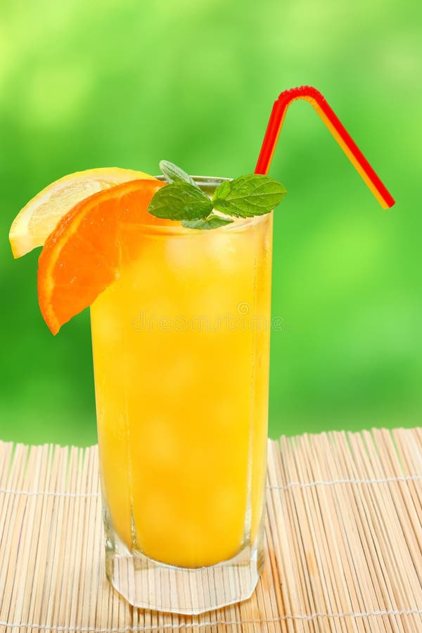 Cocktail with Tangerine and Lemon Juice Stock Image Image of cutout
