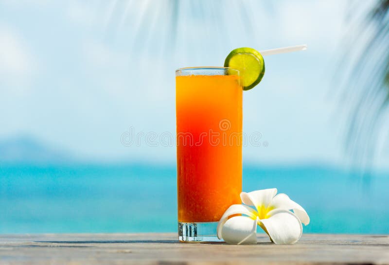 Cocktail tropical fotografia de stock royalty free Cocktail tropical fotografia de stock royalty free