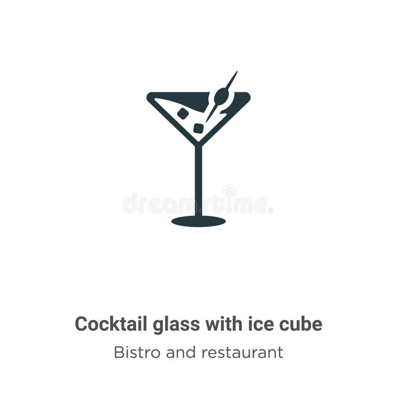 Cocktail Glas Mit Eiswurfel Umriss Symbol Dunne Linie Schwarzes Cocktailglas Mit Eiswurfelsymbol Flaches Vektorelement Vektor Abbildung Illustration Von Leuchte Getrennt 167220748